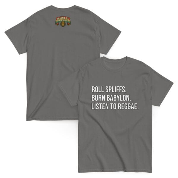 Roll Spliffs. Burn Babylon. Drop Bass. Unisex Classic Tee - Image 11