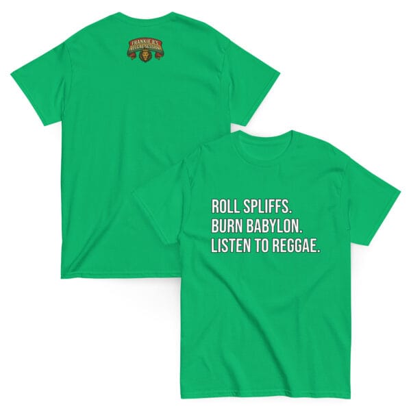 Roll Spliffs. Burn Babylon. Drop Bass. Unisex Classic Tee - Image 15