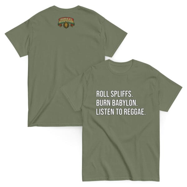 Roll Spliffs. Burn Babylon. Drop Bass. Unisex Classic Tee - Image 12