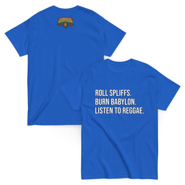 Roll Spliffs. Burn Babylon. Drop Bass. Unisex Classic Tee - Image 8