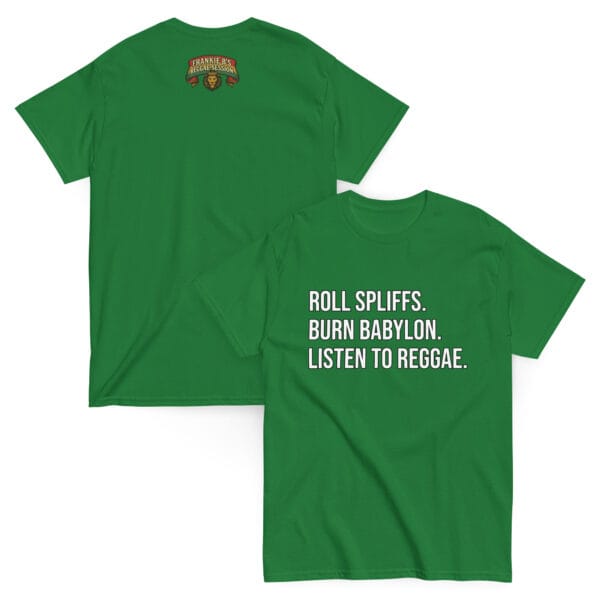 Roll Spliffs. Burn Babylon. Drop Bass. Unisex Classic Tee - Image 10