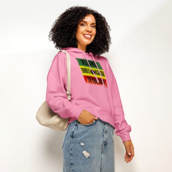 “Welcome to the Sesh” Women’s Organic Hoodie – Frankie B’s Reggae Session - Image 4