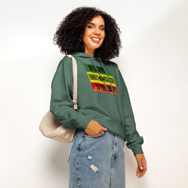 “Welcome to the Sesh” Women’s Organic Hoodie – Frankie B’s Reggae Session - Image 3